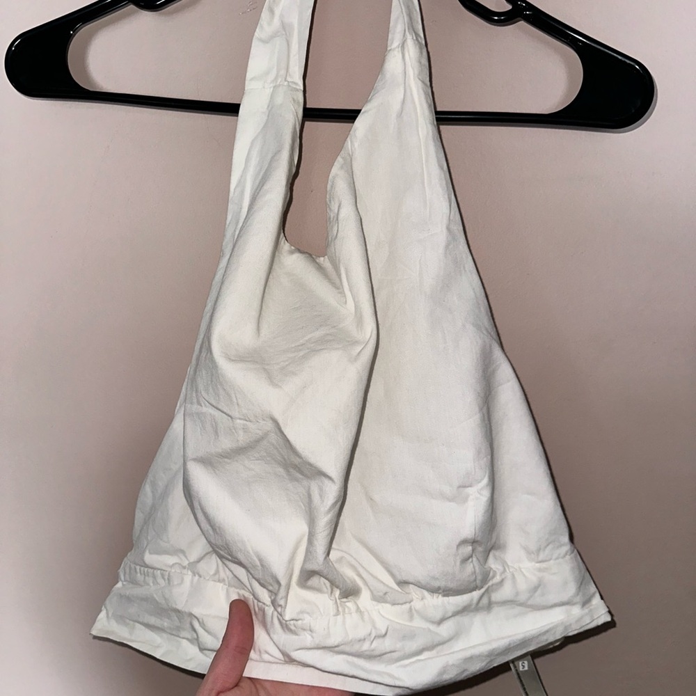 White Halter Top